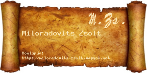 Miloradovits Zsolt névjegykártya